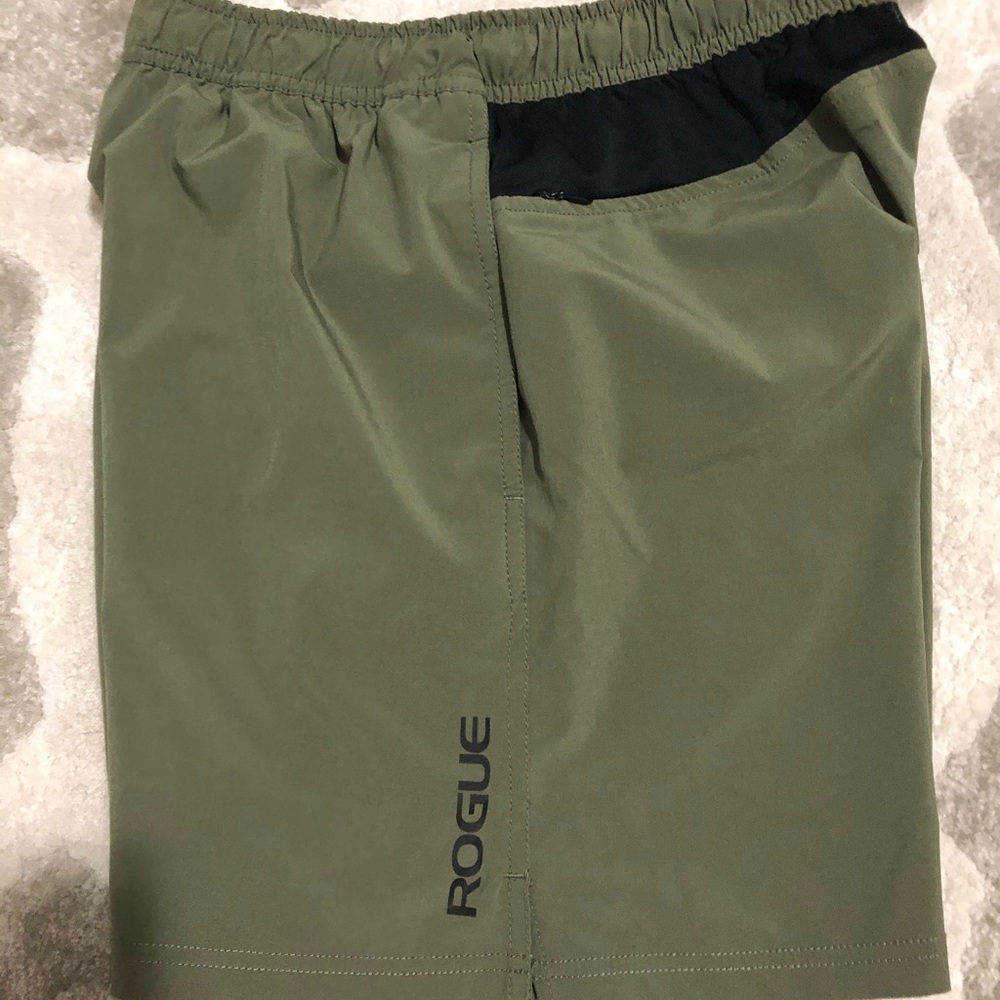 Mens Rogue Fitness Black Ops Shorts Olive 6”